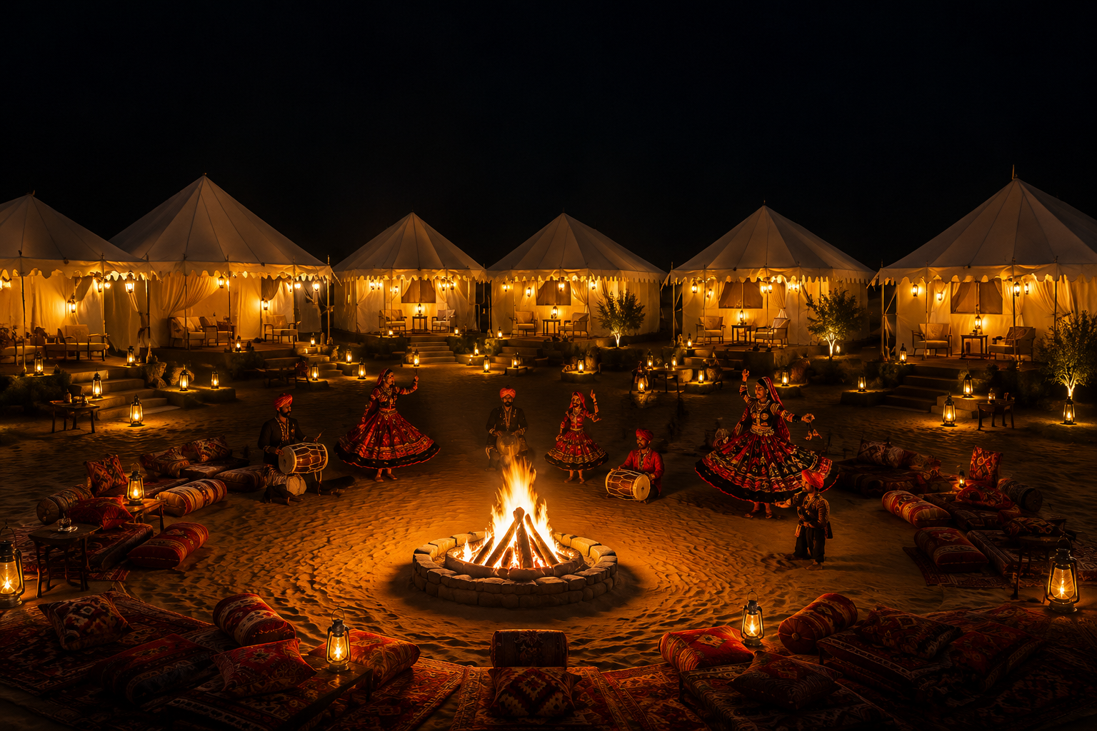 Evening Campfire & Night View